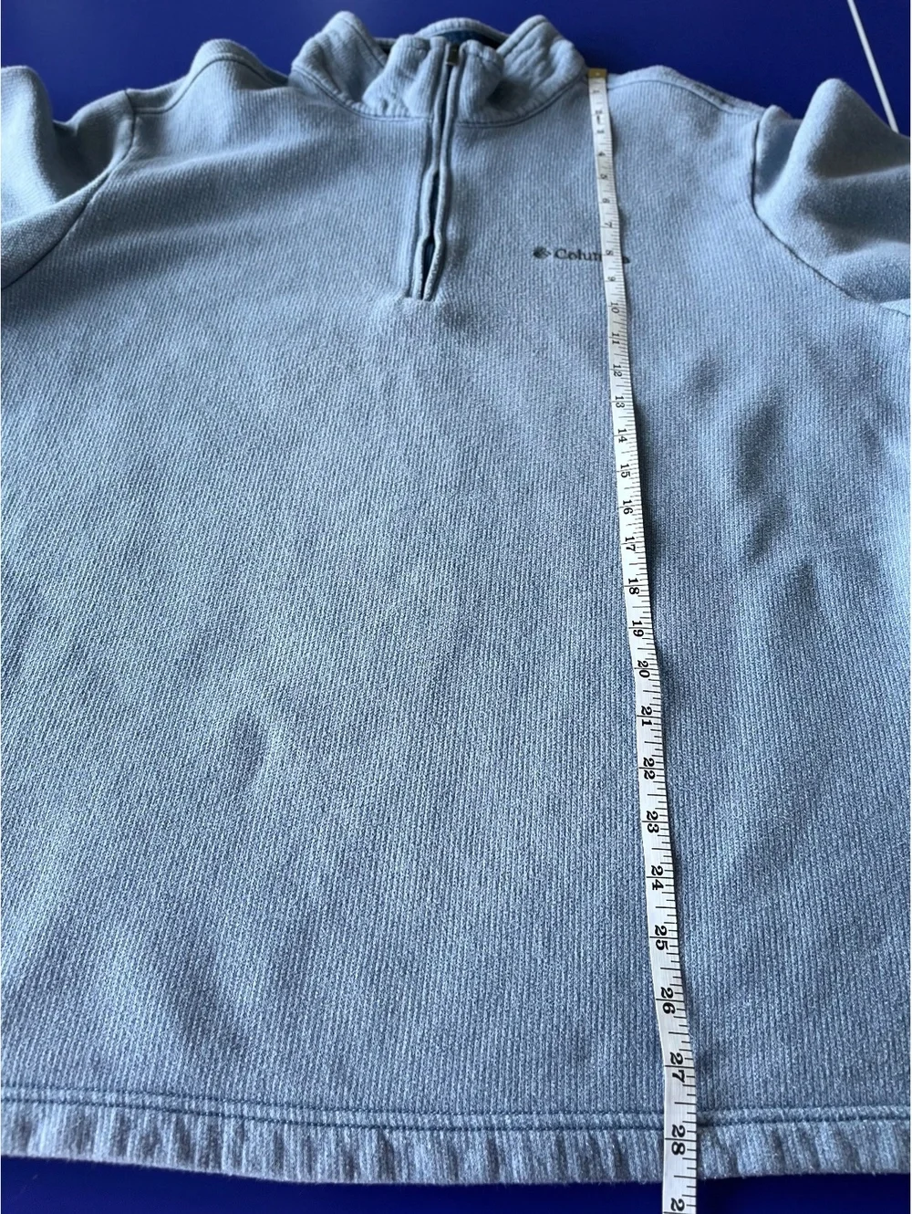 Columbia Light Blue Half-Zip Pullover Sweatshirt Men’s XL